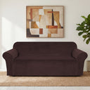 H.Versailtex 1 Piece Stretch Velvet Sofa Covers for Cushion Couch Covers with Non Slip Elastic Bottom