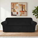 H.Versailtex 1 Piece Stretch Velvet Sofa Covers for Cushion Couch Covers with Non Slip Elastic Bottom
