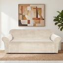 H.Versailtex 1 Piece Stretch Velvet Sofa Covers for Cushion Couch Covers with Non Slip Elastic Bottom