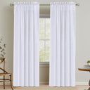 Natural Linen Rod Pocket Curtains Semi Sheer Curtains