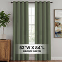 H.Versailtex 2 Panels Blackout Curtains Thermal Insulated Grommet Top Solid Color Curtains