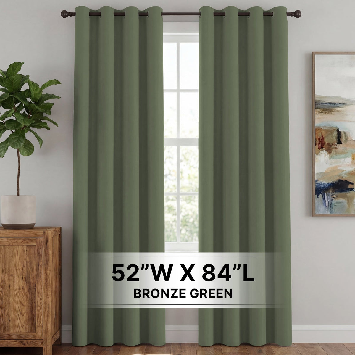 H.Versailtex 2 Panels Blackout Curtains Thermal Insulated Grommet Top Solid Color Curtains