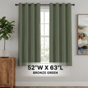 H.Versailtex 2 Panels Blackout Curtains Thermal Insulated Grommet Top Solid Color Curtains