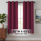 H.Versailtex 2 Panels Blackout Curtains Thermal Insulated Grommet Top Solid Color Curtains