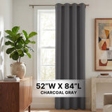 H.Versailtex 1 Panel Blackout Thermal Insulated Grommet Top Short Solid Color Curtain