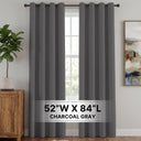 H.Versailtex 2 Panels Blackout Curtains Thermal Insulated Grommet Top Solid Color Curtains