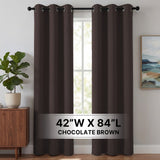 H.Versailtex 2 Panels Blackout Curtains Thermal Insulated Grommet Top Solid Color Curtains