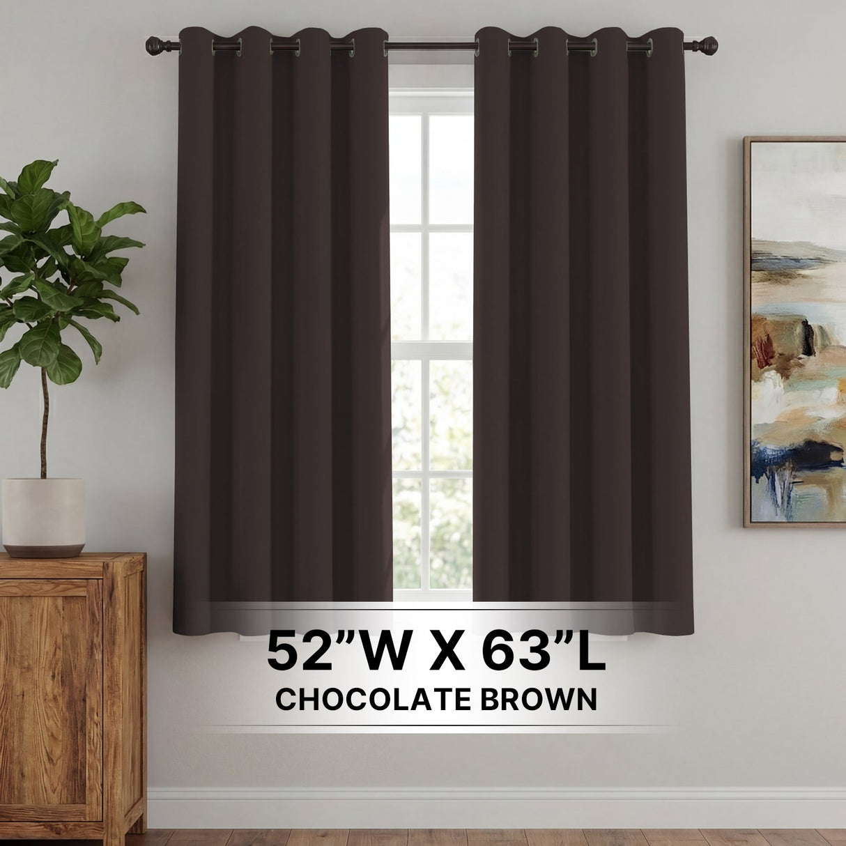H.Versailtex 2 Panels Blackout Curtains Thermal Insulated Grommet Top Solid Color Curtains