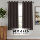 H.Versailtex 2 Panels Blackout Curtains Thermal Insulated Grommet Top Solid Color Curtains