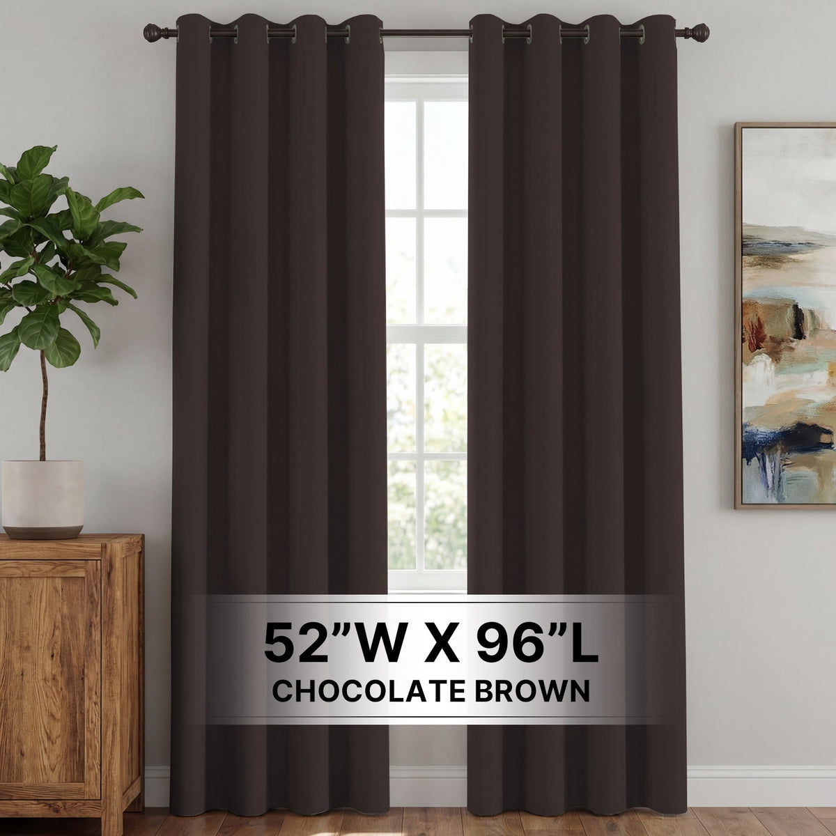 H.Versailtex 2 Panels Blackout Curtains Thermal Insulated Grommet Top Solid Color Curtains
