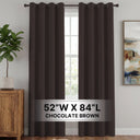 H.Versailtex 2 Panels Blackout Curtains Thermal Insulated Grommet Top Solid Color Curtains