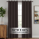 H.Versailtex 2 Panels Blackout Curtains Thermal Insulated Grommet Top Solid Color Curtains