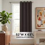 H.Versailtex 1 Panel Blackout Thermal Insulated Grommet Top Short Solid Color Curtain