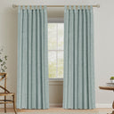 Natural Linen Tab Top Curtains Semi Sheer Curtains