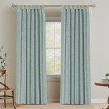 Natural Linen Tab Top Curtains Semi Sheer Curtains