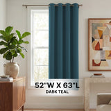 H.Versailtex 1 Panel Blackout Thermal Insulated Grommet Top Short Solid Color Curtain