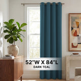 H.Versailtex 1 Panel Blackout Thermal Insulated Grommet Top Short Solid Color Curtain