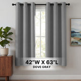 H.Versailtex 2 Panels Blackout Curtains Thermal Insulated Grommet Top Solid Color Curtains