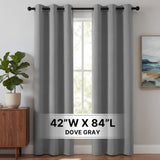 H.Versailtex 2 Panels Blackout Curtains Thermal Insulated Grommet Top Solid Color Curtains