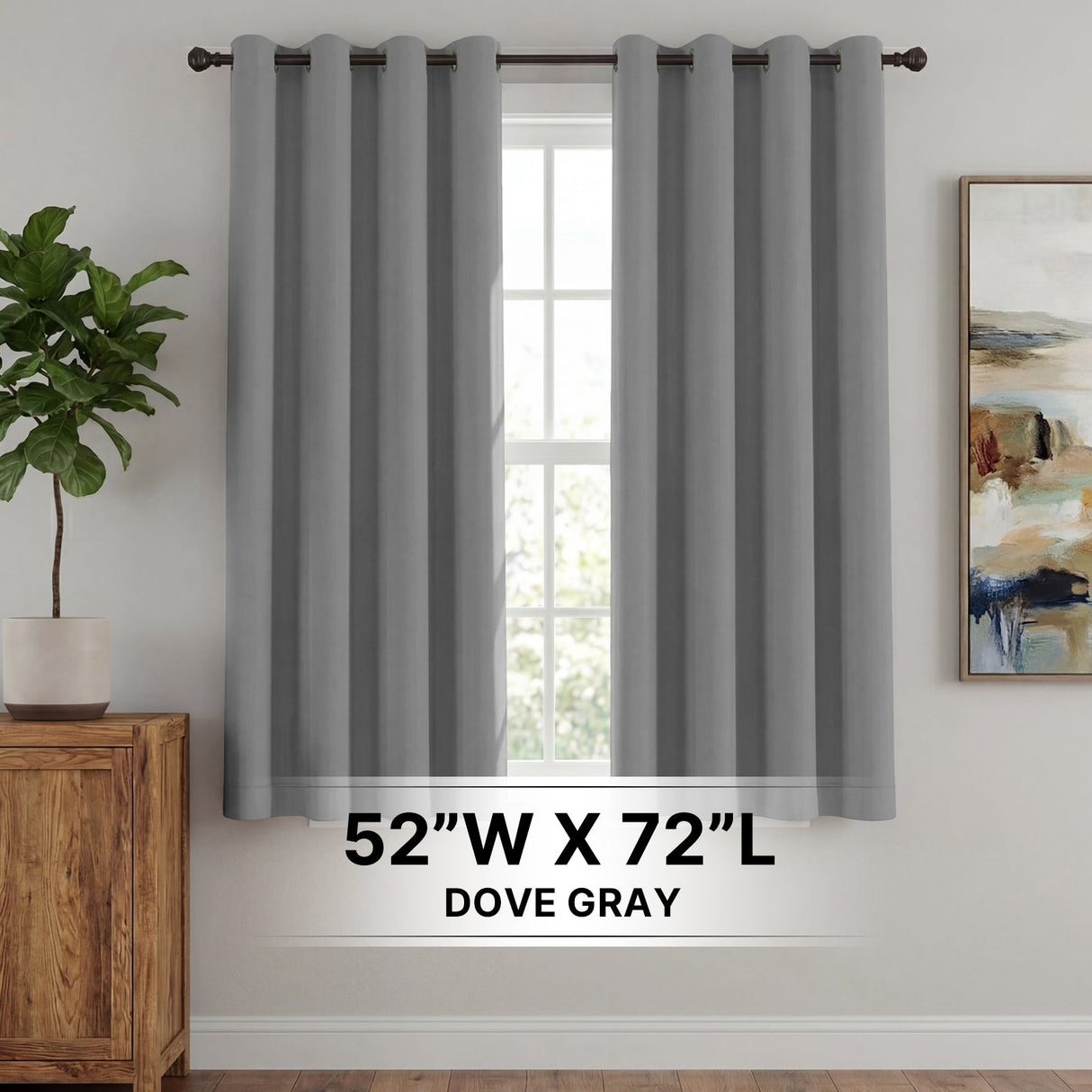 H.Versailtex 2 Panels Blackout Curtains Thermal Insulated Grommet Top Solid Color Curtains