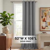 H.Versailtex 1 Panel Blackout Thermal Insulated Grommet Top Short Solid Color Curtain