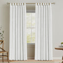 Natural Linen Tab Top Curtains Semi Sheer Curtains