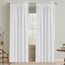 Natural Linen Rod Pocket Curtains Semi Sheer Curtains