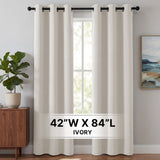 H.Versailtex 2 Panels Blackout Curtains Thermal Insulated Grommet Top Solid Color Curtains