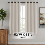 H.Versailtex 2 Panels Blackout Curtains Thermal Insulated Grommet Top Solid Color Curtains