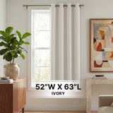 H.Versailtex 1 Panel Blackout Thermal Insulated Grommet Top Short Solid Color Curtain