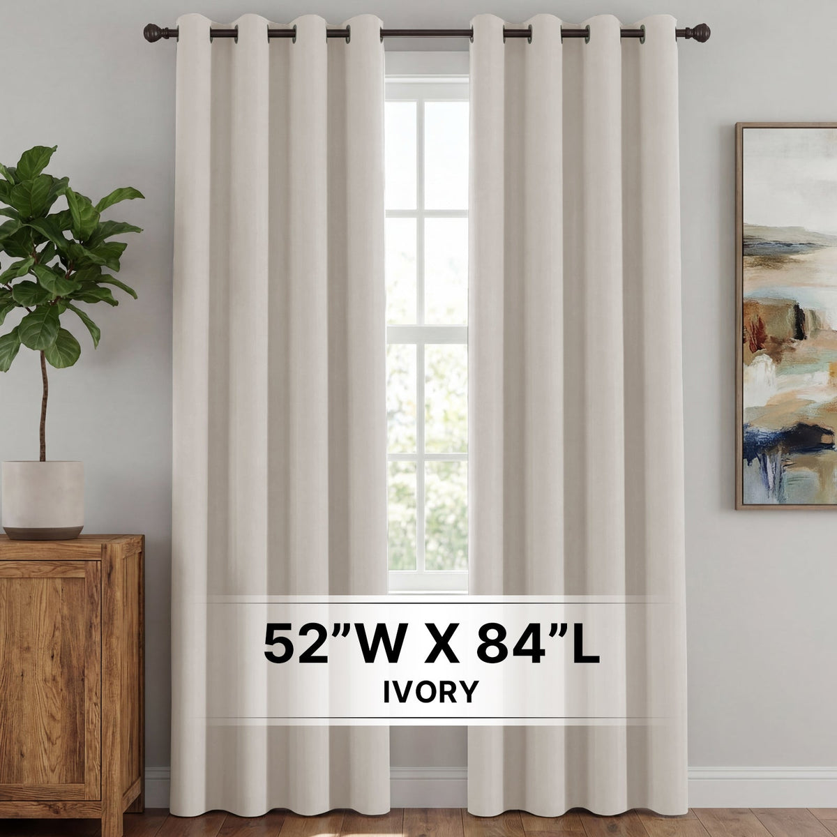 H.Versailtex 2 Panels Blackout Curtains Thermal Insulated Grommet Top Solid Color Curtains