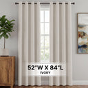 H.Versailtex 2 Panels Blackout Curtains Thermal Insulated Grommet Top Solid Color Curtains