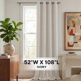 H.Versailtex 1 Panel Blackout Thermal Insulated Grommet Top Short Solid Color Curtain