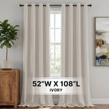 H.Versailtex 2 Panels Blackout Curtains Thermal Insulated Grommet Top Solid Color Curtains