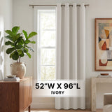 H.Versailtex 1 Panel Blackout Thermal Insulated Grommet Top Short Solid Color Curtain