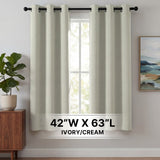 H.Versailtex 2 Panels Blackout Curtains Thermal Insulated Grommet Top Solid Color Curtains