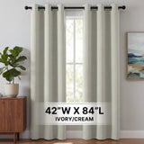 H.Versailtex 2 Panels Blackout Curtains Thermal Insulated Grommet Top Solid Color Curtains