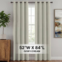 H.Versailtex 2 Panels Blackout Curtains Thermal Insulated Grommet Top Solid Color Curtains