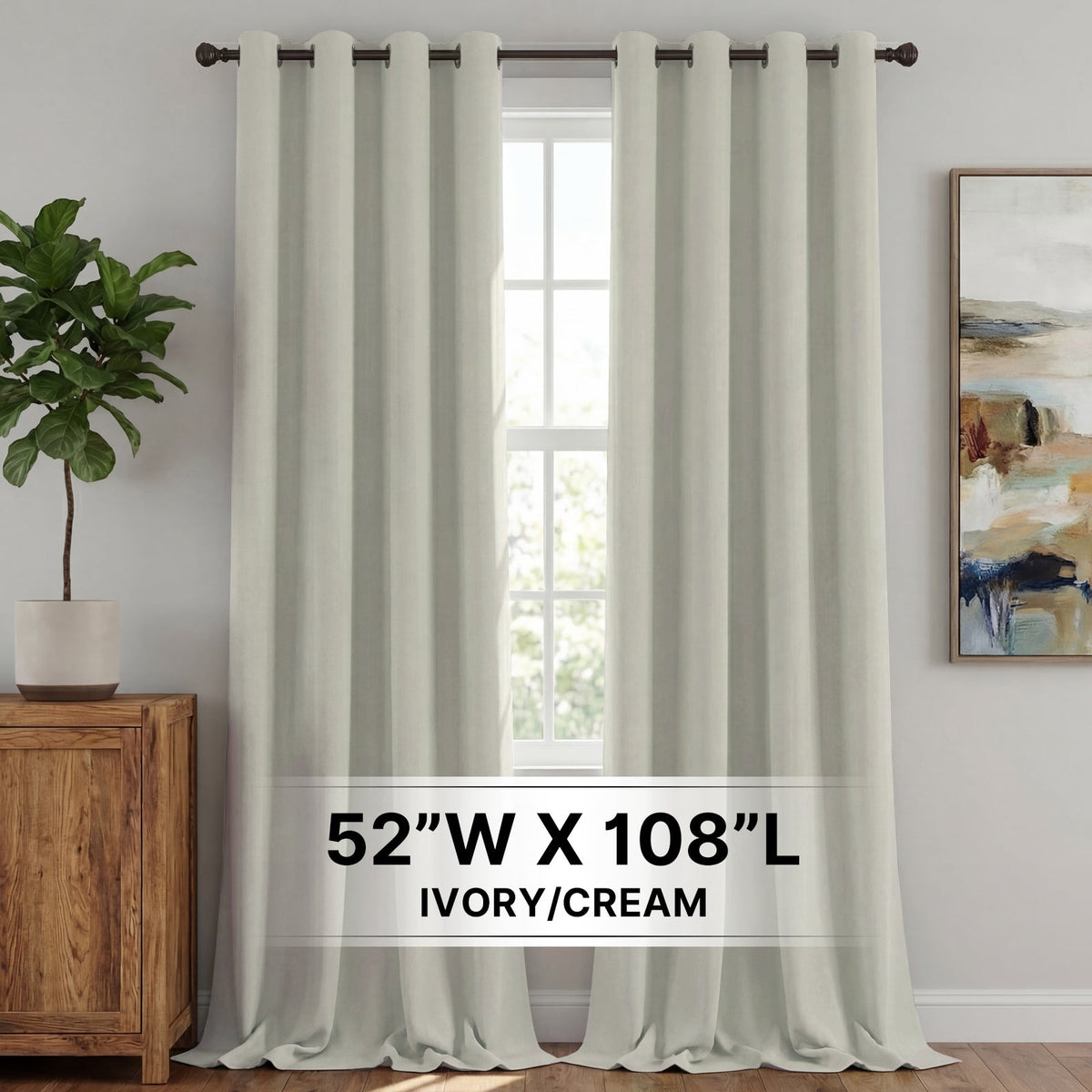 H.Versailtex 2 Panels Blackout Curtains Thermal Insulated Grommet Top Solid Color Curtains