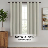 H.Versailtex 2 Panels Blackout Curtains Thermal Insulated Grommet Top Solid Color Curtains