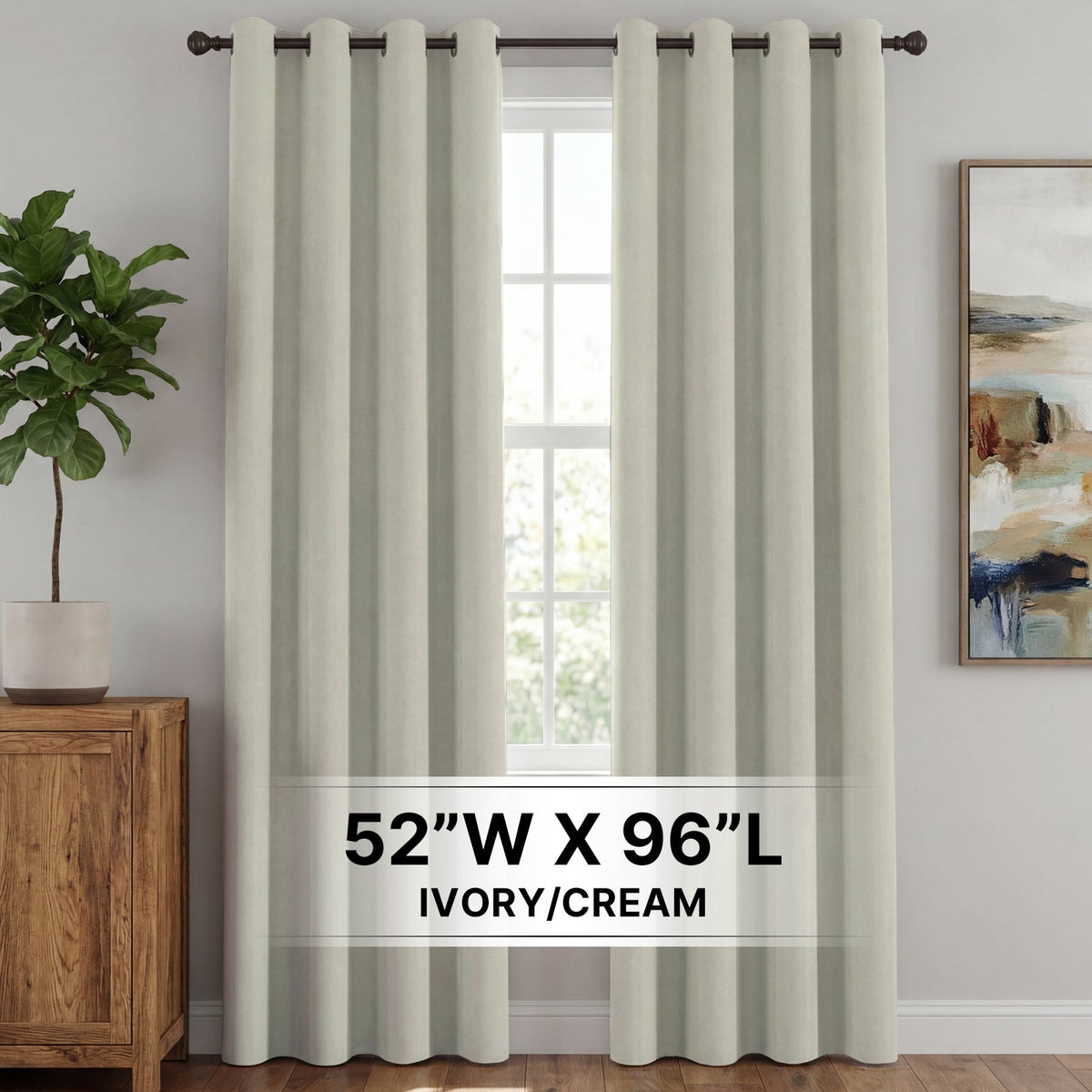 H.Versailtex 2 Panels Blackout Curtains Thermal Insulated Grommet Top Solid Color Curtains