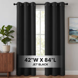 H.Versailtex 2 Panels Blackout Curtains Thermal Insulated Grommet Top Solid Color Curtains