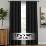 H.Versailtex 2 Panels Blackout Curtains Thermal Insulated Grommet Top Solid Color Curtains