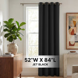 H.Versailtex 1 Panel Blackout Thermal Insulated Grommet Top Short Solid Color Curtain