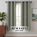H.Versailtex 2 Panels Blackout Curtains Thermal Insulated Grommet Top Solid Color Curtains