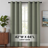 H.Versailtex 2 Panels Blackout Curtains Thermal Insulated Grommet Top Solid Color Curtains