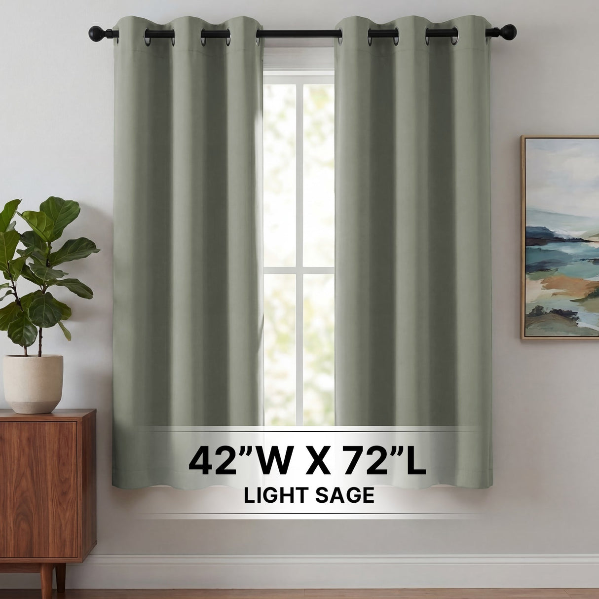 H.Versailtex 2 Panels Blackout Curtains Thermal Insulated Grommet Top Solid Color Curtains