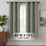 H.Versailtex 2 Panels Blackout Curtains Thermal Insulated Grommet Top Solid Color Curtains