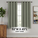 H.Versailtex 2 Panels Blackout Curtains Thermal Insulated Grommet Top Solid Color Curtains