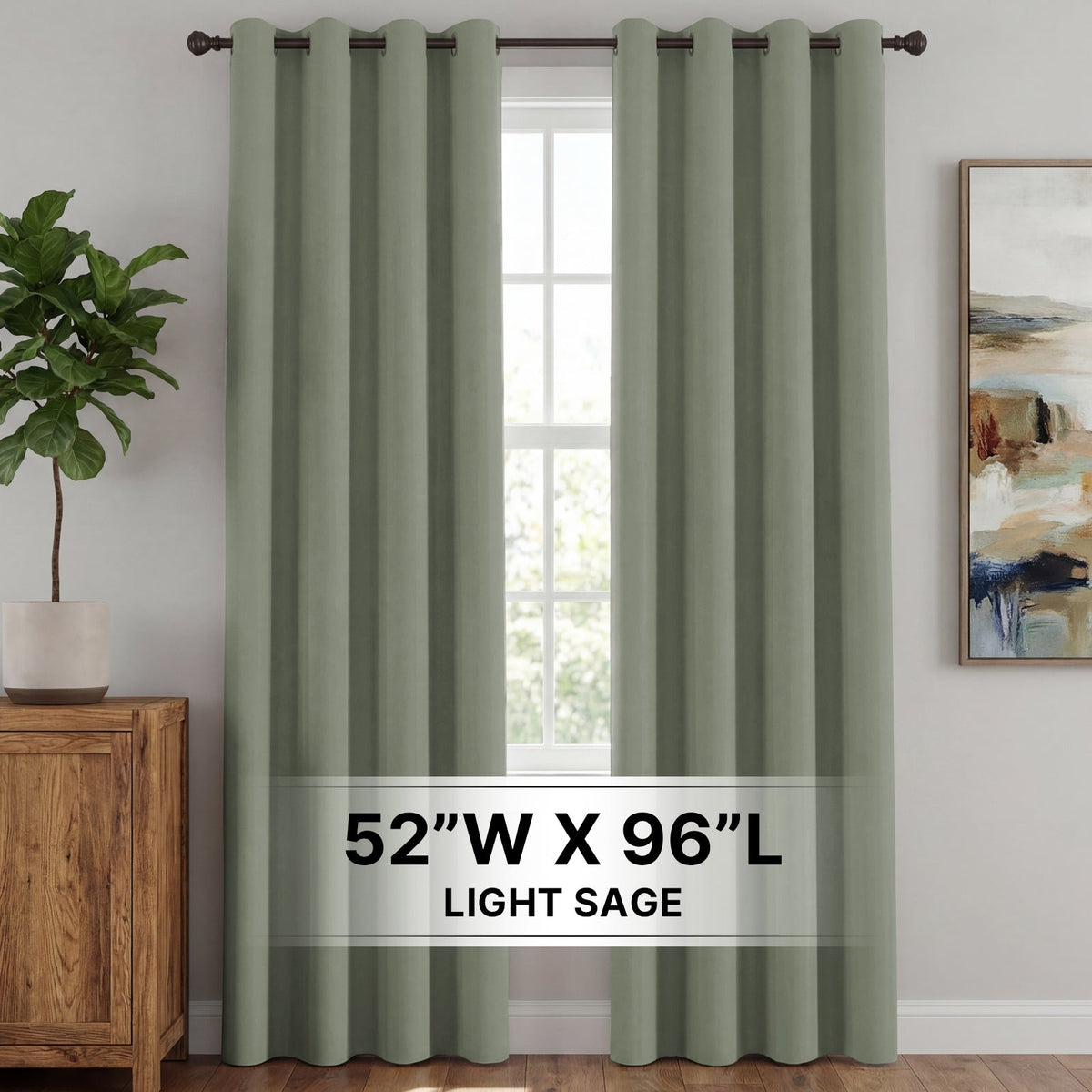 H.Versailtex 2 Panels Blackout Curtains Thermal Insulated Grommet Top Solid Color Curtains